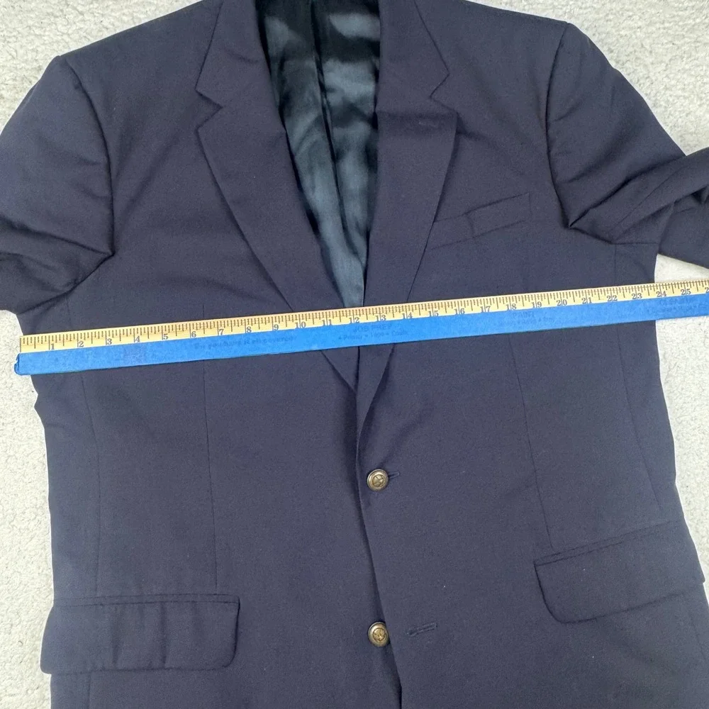 Jos A Bank Navy Blue Wool Blazer Jacket Men's 48XL‎ Gold Button